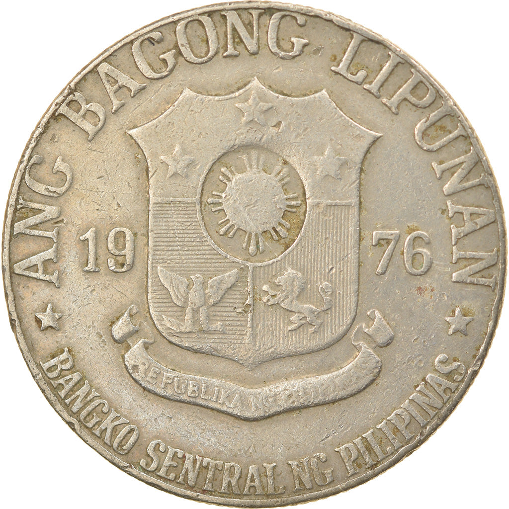 Moeda, Filipinas, Piso, 1976, EF(40-45), Cobre-níquel, KM:209.1