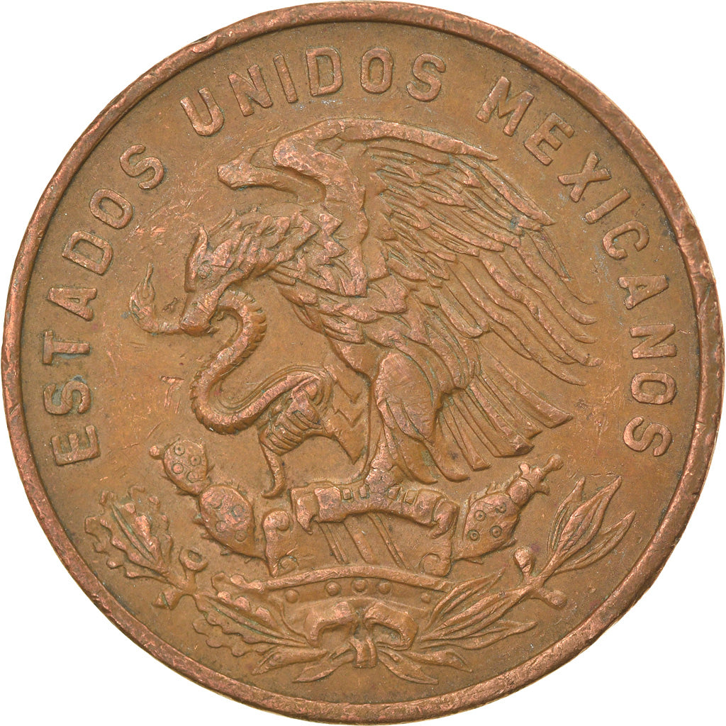 Moneta, Messico, 20 Centavos, 1967, Mexico City, BB, Bronzo, KM:440