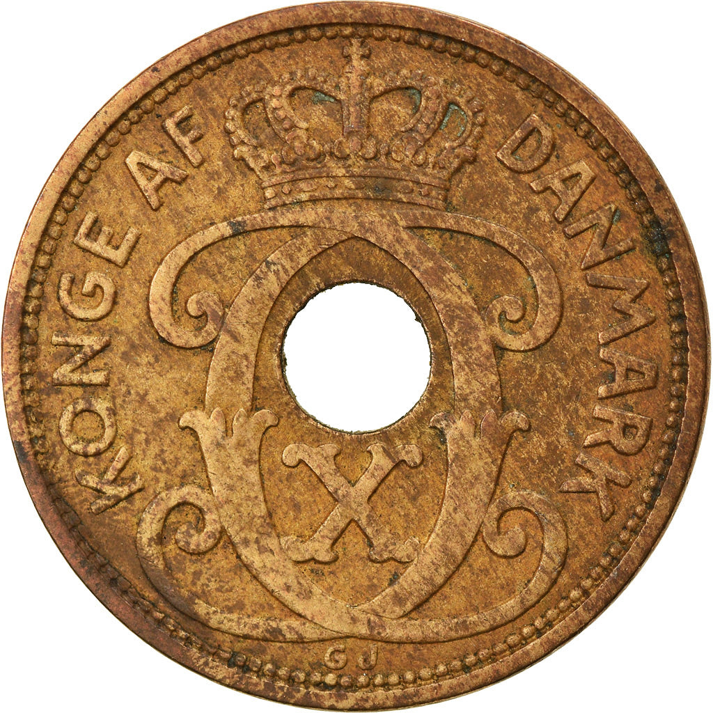Moeda, Dinamarca, Christian X, 5 Öre, 1940, Copenhagen, EF(40-45), Bronze