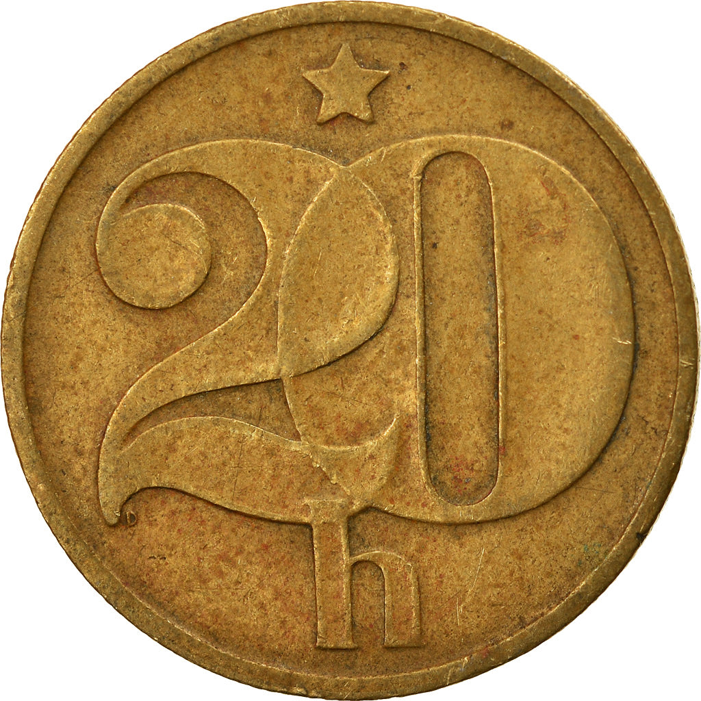 Monnaie, Tchécoslovaquie, 20 Haleru, 1976, TTB, Nickel-brass, KM:74