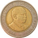 Moeda, Quénia, 20 Shillings, 1998, British Royal Mint, EF(40-45), Bimetálico