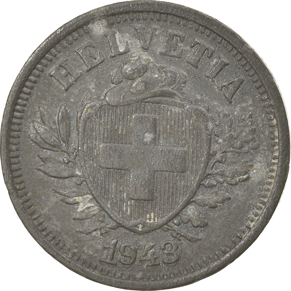 Moneta, Szwajcaria, Rappen, 1943, Bern, EF(40-45), Cynk, KM:3a