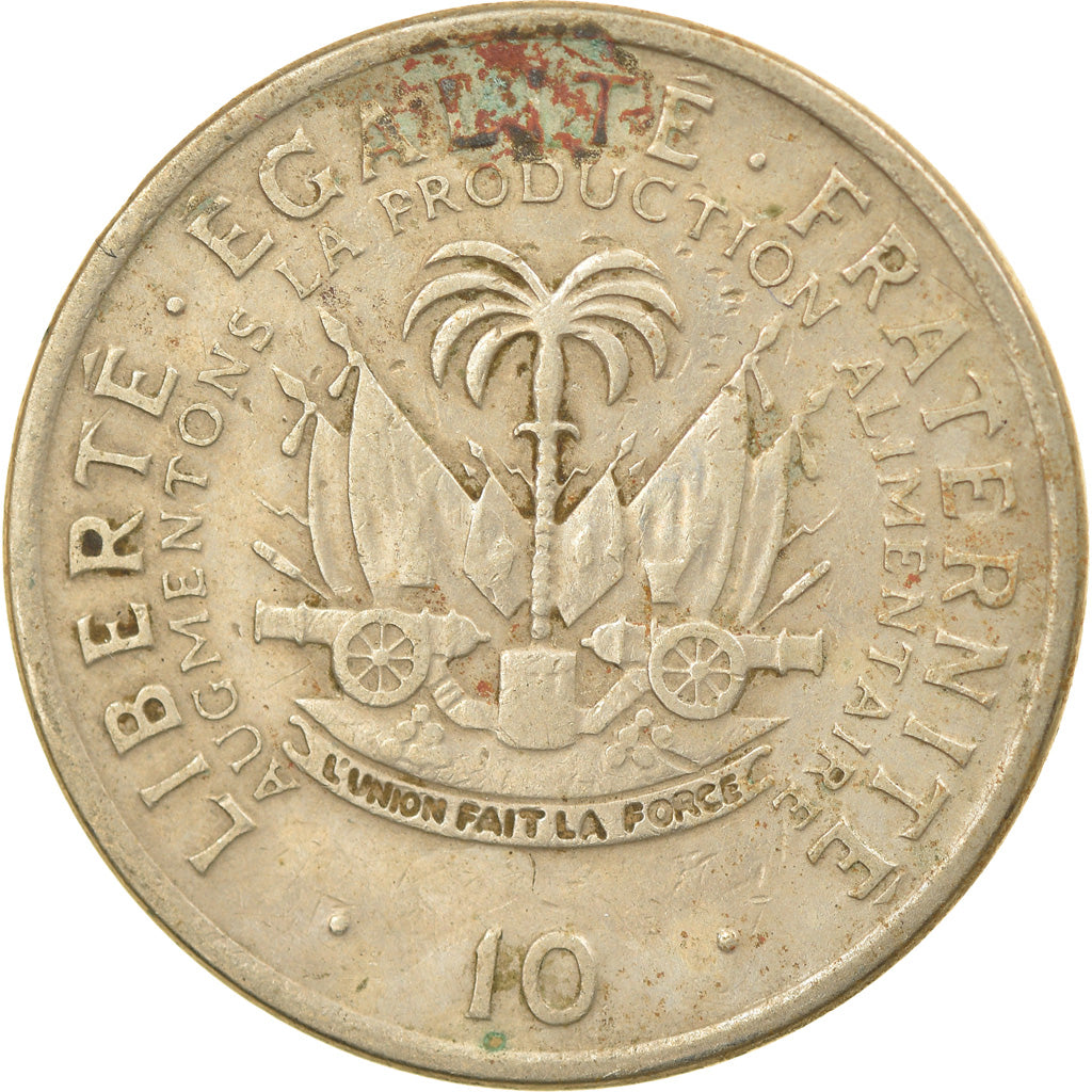 Münze, Haiti, 10 Centimes, 1975, SS, Copper-nickel, KM:120