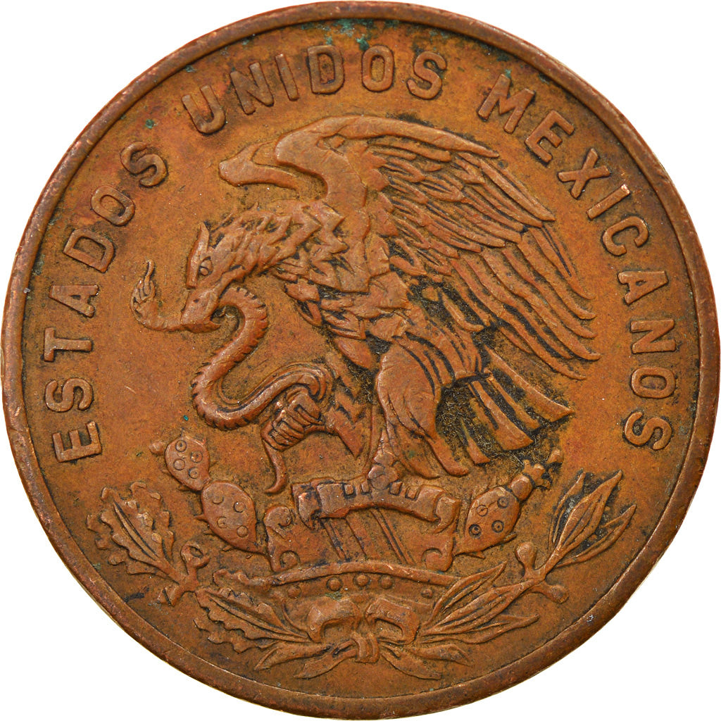 Moeda, México, 20 Centavos, 1960, Mexico City, EF(40-45), Bronze, KM:440