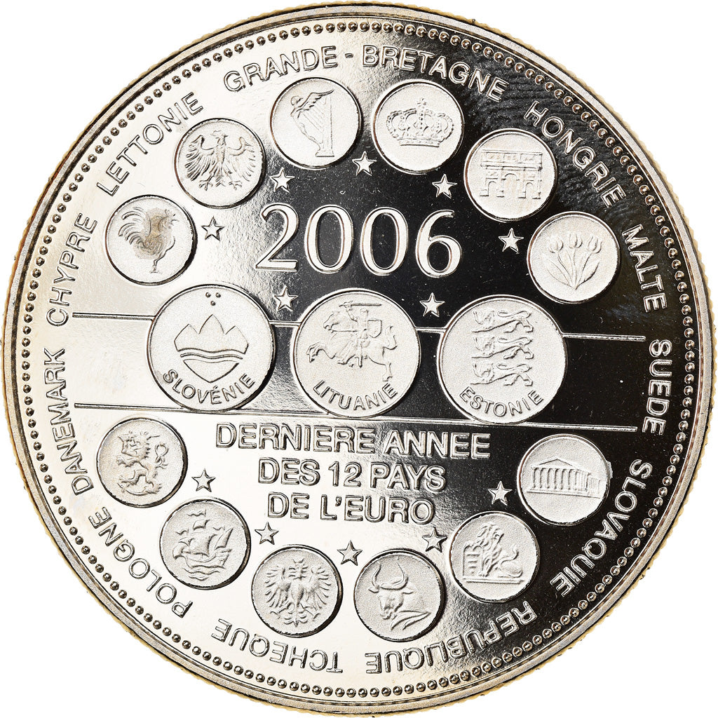 France, Médaille, L'Europe des XXV, Dernière Année des 12 Pays de l'Euro