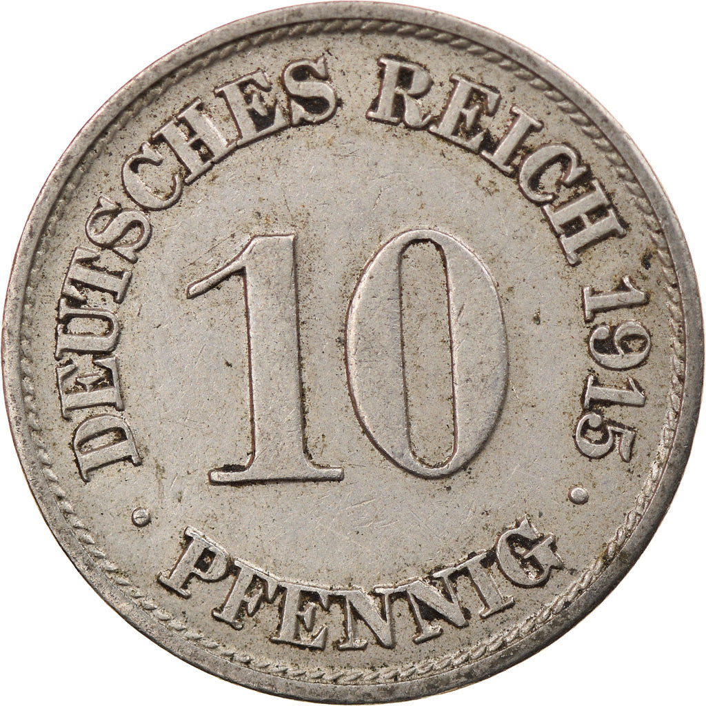 Münze, GERMANY - EMPIRE, Wilhelm II, 10 Pfennig, 1915, Berlin, SS