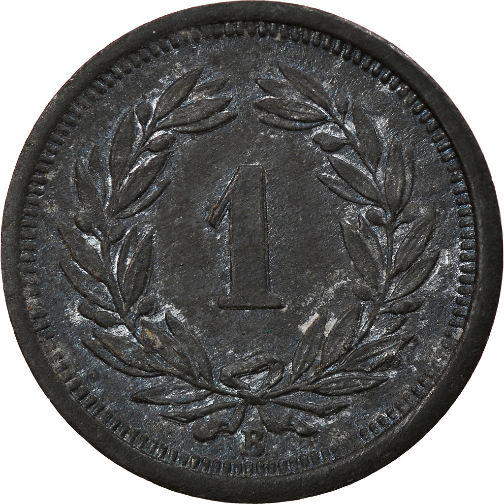 Coin, Switzerland, Rappen, 1945, Bern, EF(40-45), Zinc, KM:3a