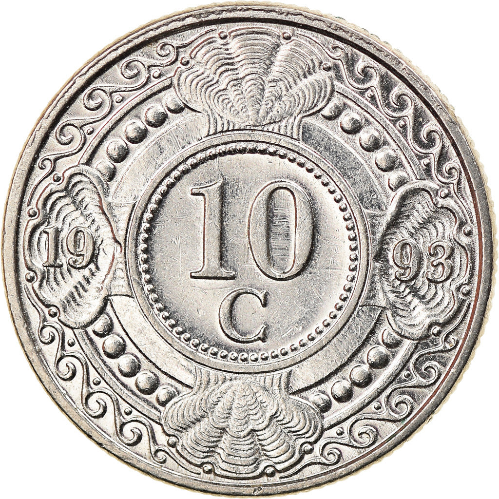 Munten, Nederlandse Antillen, Beatrix, 10 Cents, 1998, PR, Nickel Bonded Steel