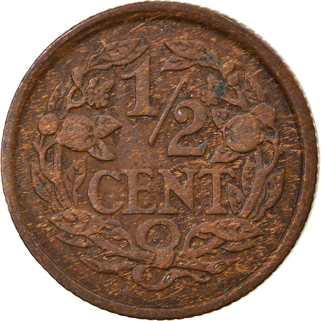 Münze, Niederlande, Wilhelmina I, 1/2 Cent, 1917, SS, Bronze, KM:138