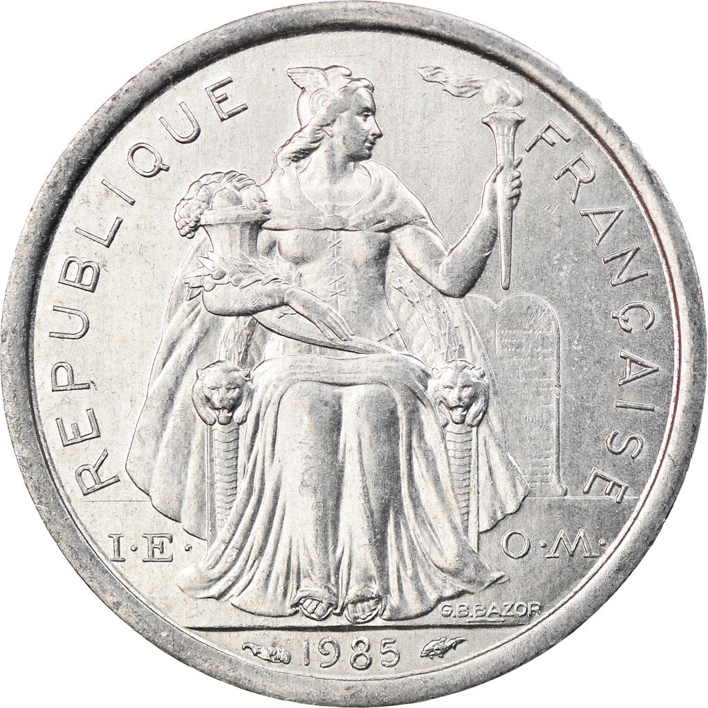Moneta, Polinezja Francuska, Franc, 1985, Paris, EF(40-45), Aluminium, KM:11