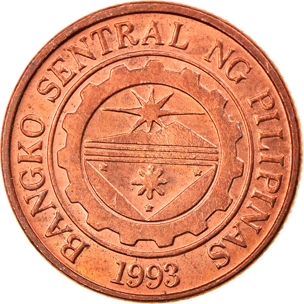 Moeda, Filipinas, 10 Sentimos, 2002, AU(55-58), Aço Cromado a Cobre, KM:270.1