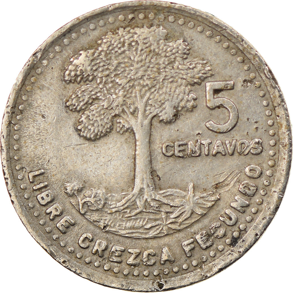 Coin, Guatemala, 5 Centavos, 1994, EF(40-45), Copper-nickel, KM:276.4