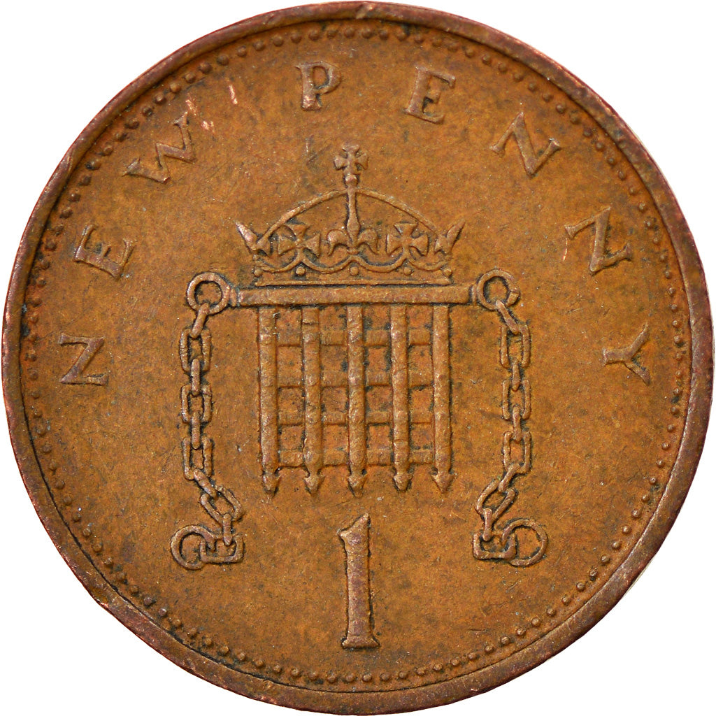 Moeda, Grã-Bretanha, Elizabeth II, New Penny, 1973, EF(40-45), Bronze, KM:915