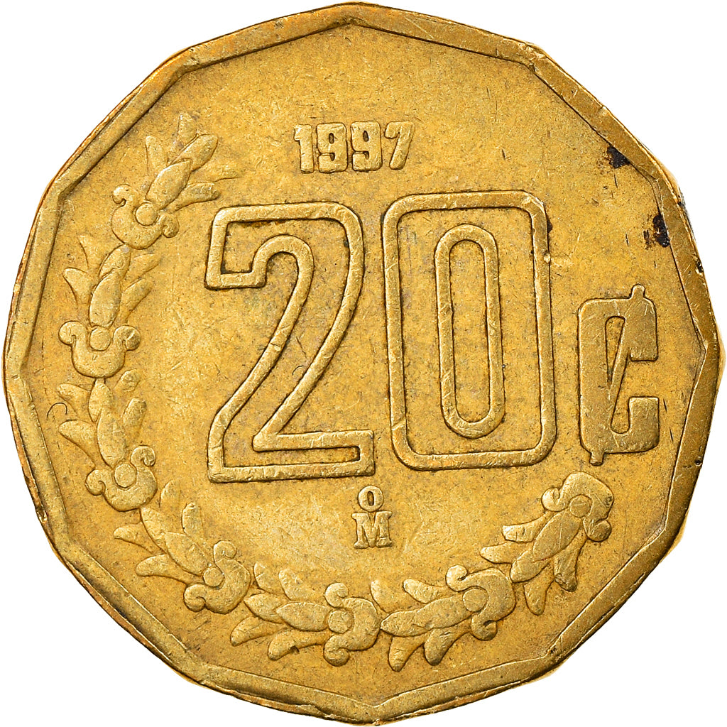 Monnaie, Mexique, 20 Centavos, 1997, Mexico City, TTB, Aluminum-Bronze, KM:548