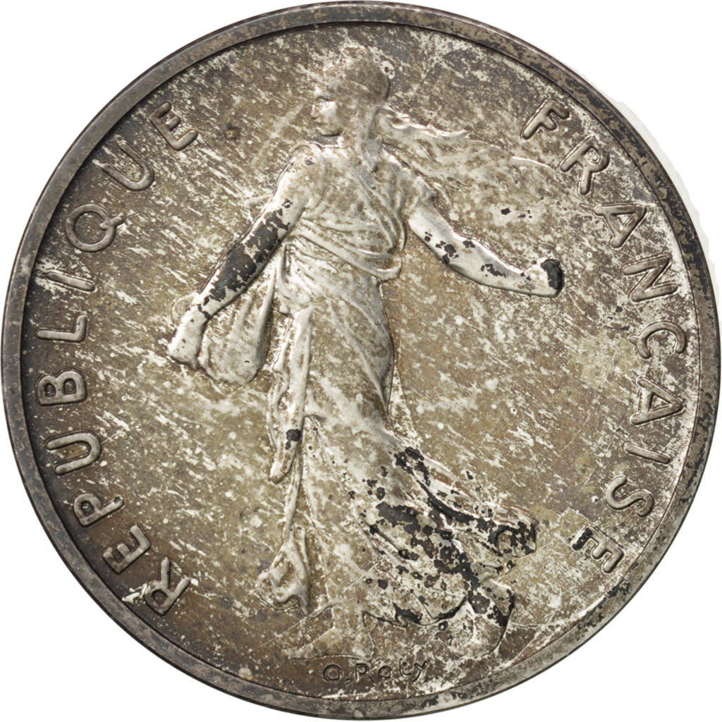 Moneta, Francja, 1/2 Franc, 1976, AU(55-58), Srebro, KM:P552, Gadoury:91.P2