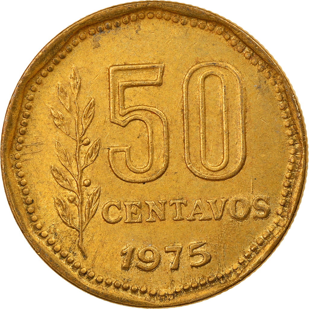 Münze, Argentinien, 50 Centavos, 1975, SS, Aluminum-Bronze, KM:68
