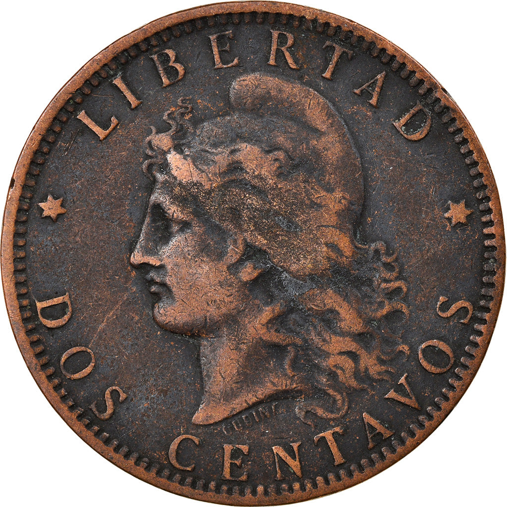 Moneta, Argentina, 2 Centavos, 1893, VF(20-25), Bronze, KM:33