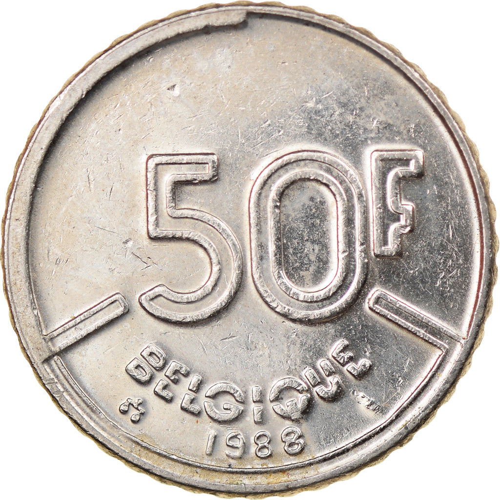 Coin, Belgium, Baudouin I, 50 Francs, 50 Frank, 1988, Brussels, Belgium