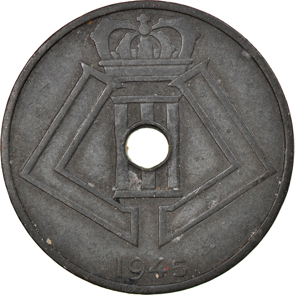 Moneda, Bélgica, 25 Centimes, 1945, MBC, Cinc, KM:132