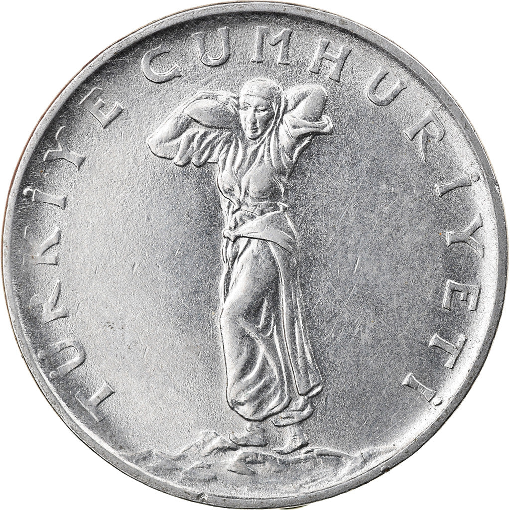 Moeda, Turquia, 25 Kurus, 1966, EF(40-45), Aço Inoxidável, KM:892.2