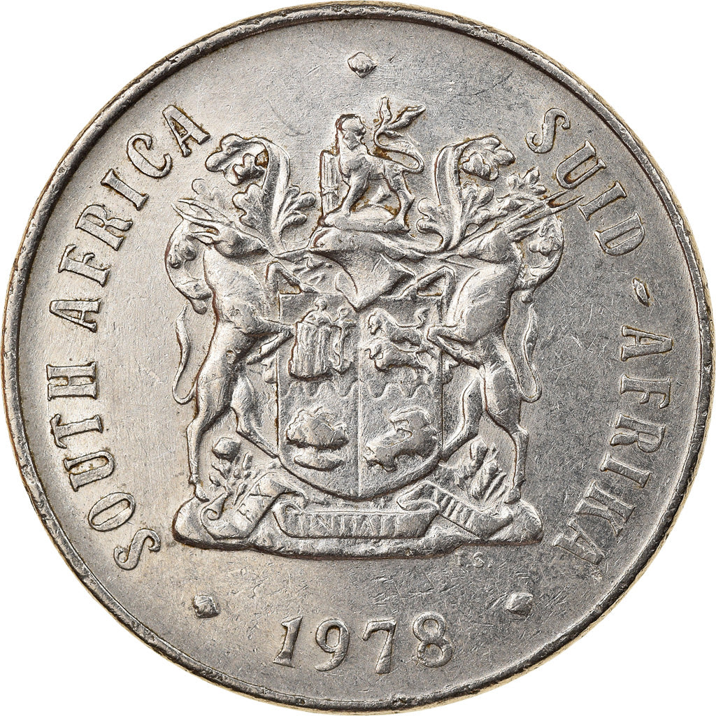 Moneta, Południowa Afryka, 50 Cents, 1978, EF(40-45), Nikiel, KM:87