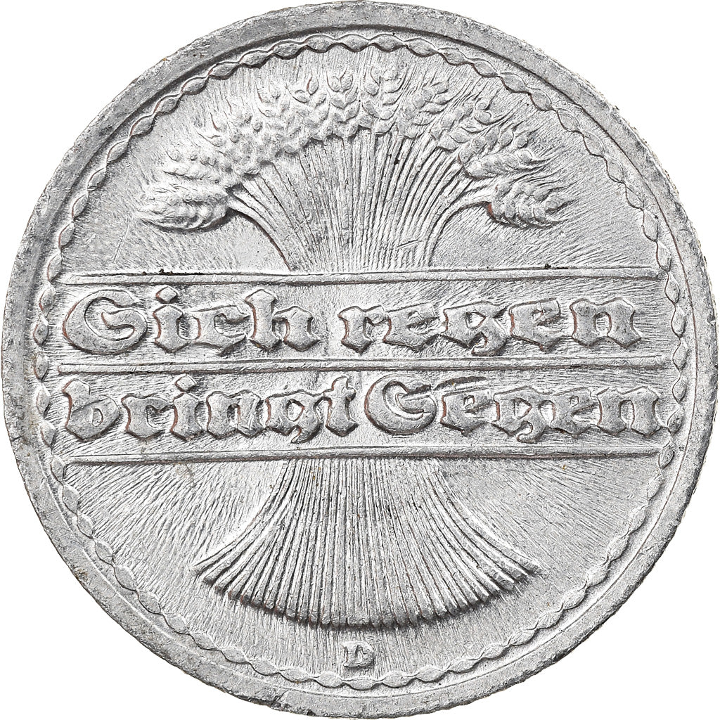 Moneda, ALEMANIA - REPÚBLICA DE WEIMAR, 50 Pfennig, 1920, Munich, EBC