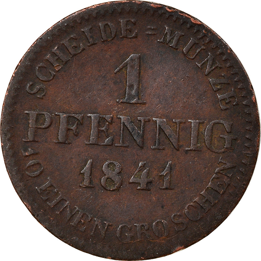 Coin, German States, SAXONY-ALBERTINE, Friedrich August II, Pfennig, 1841