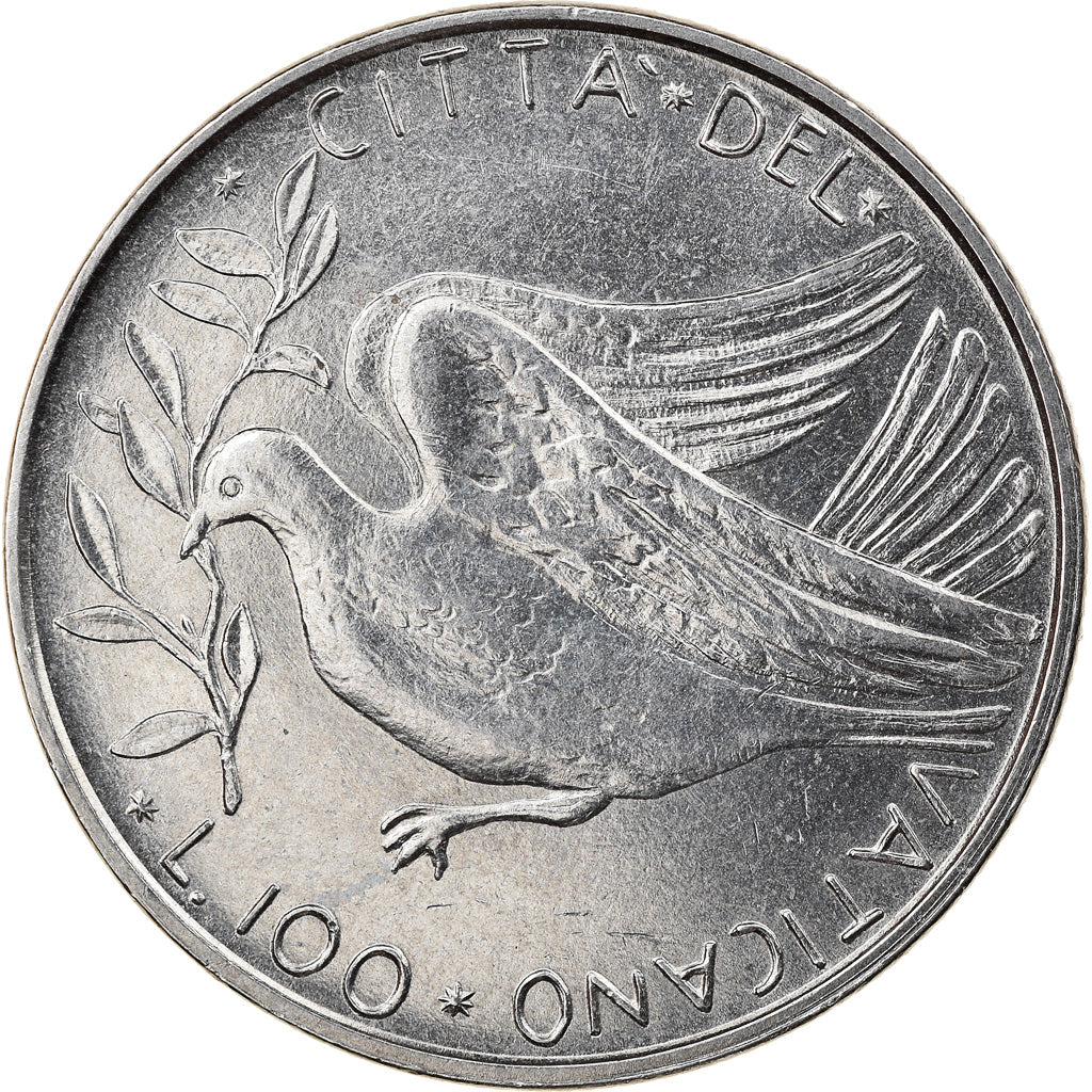 Münze, Vatikanstadt, Paul VI, 100 Lire, 1971, VZ, Stainless Steel, KM:122