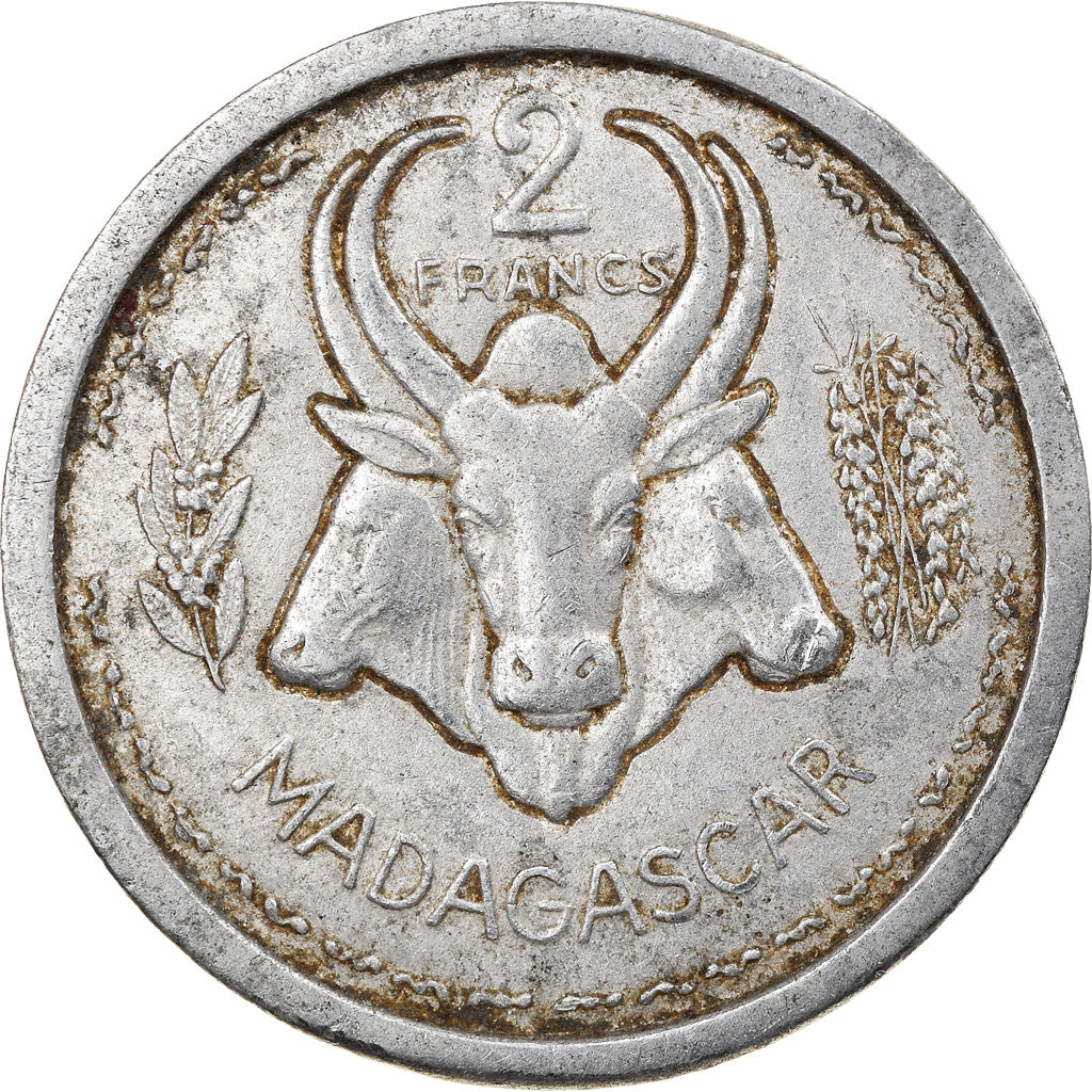 Münze, Madagascar, 2 Francs, 1948, Paris, SS, Aluminium, KM:4