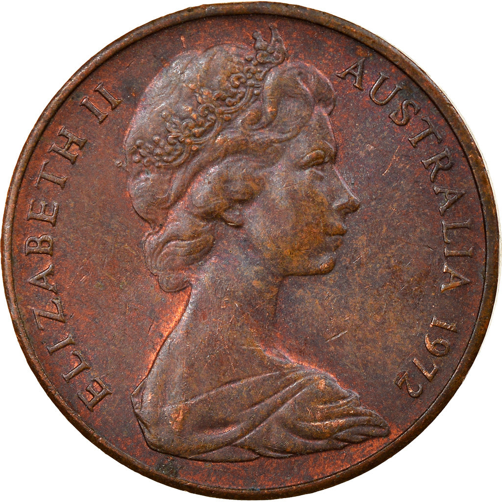 Münze, Australien, Elizabeth II, 2 Cents, 1972, SS, Bronze, KM:63