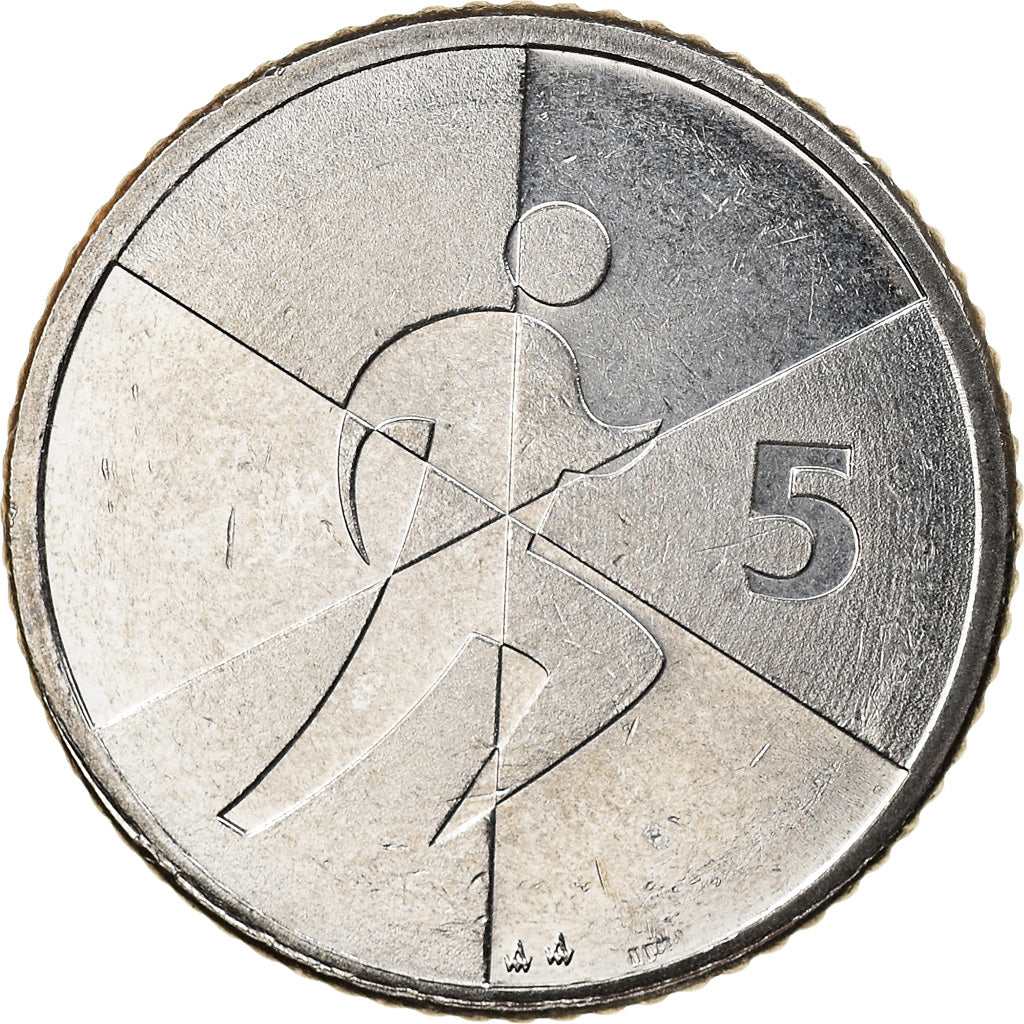 Münze, Gibraltar, Island games, 5 Pence, 2019, UNZ, Nickel plated steel