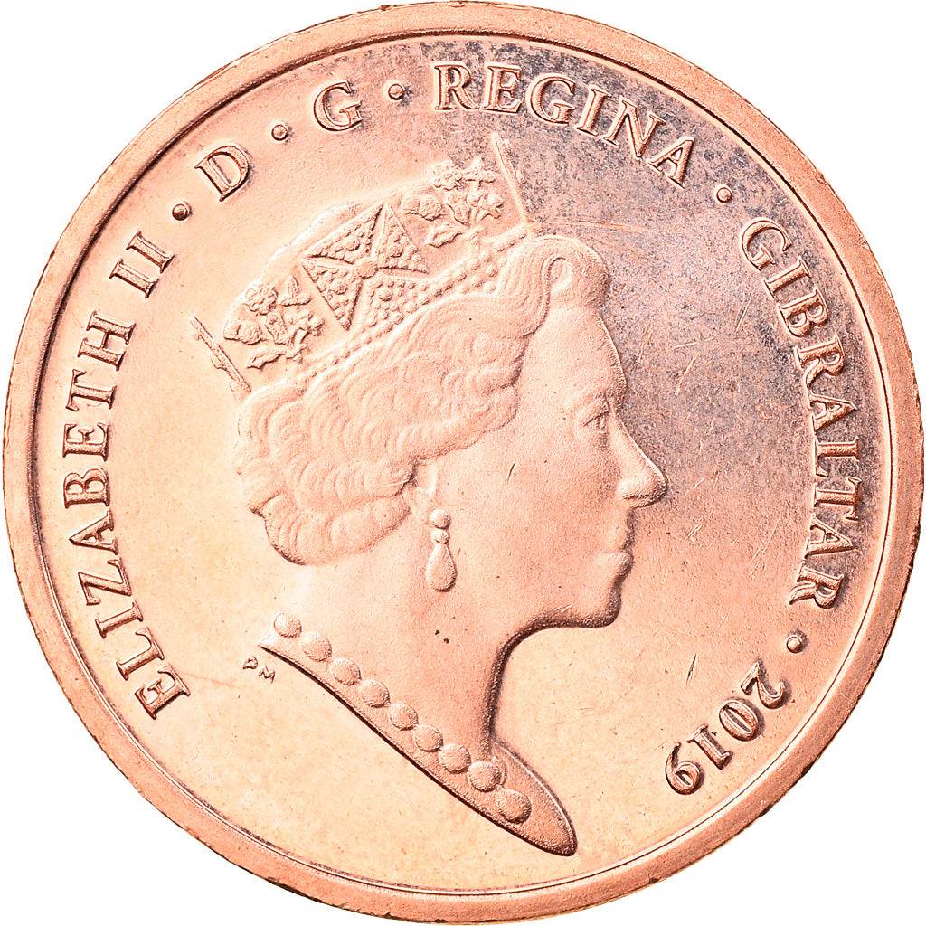 Münze, Gibraltar, Island games, Penny, 2019, UNZ, Bronze Plated Steel