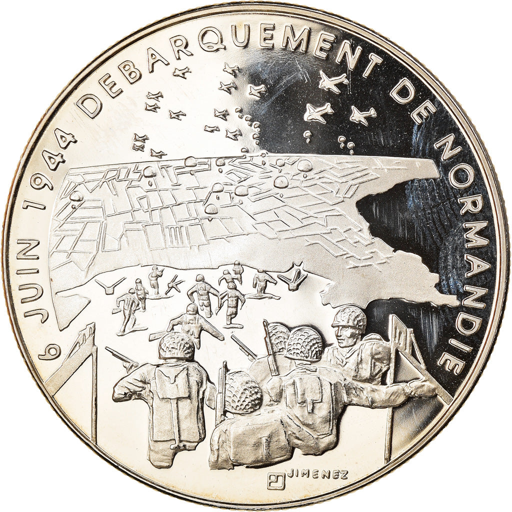France, Medal, 1939-1945, Débarquement de Normandie, WAR, Jimenez, MS(65-70)