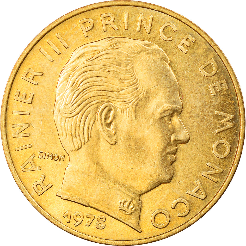 Moeda, Mónaco, Rainier III, 20 Centimes, 1978, AU(55-58), Alumínio-Bronze
