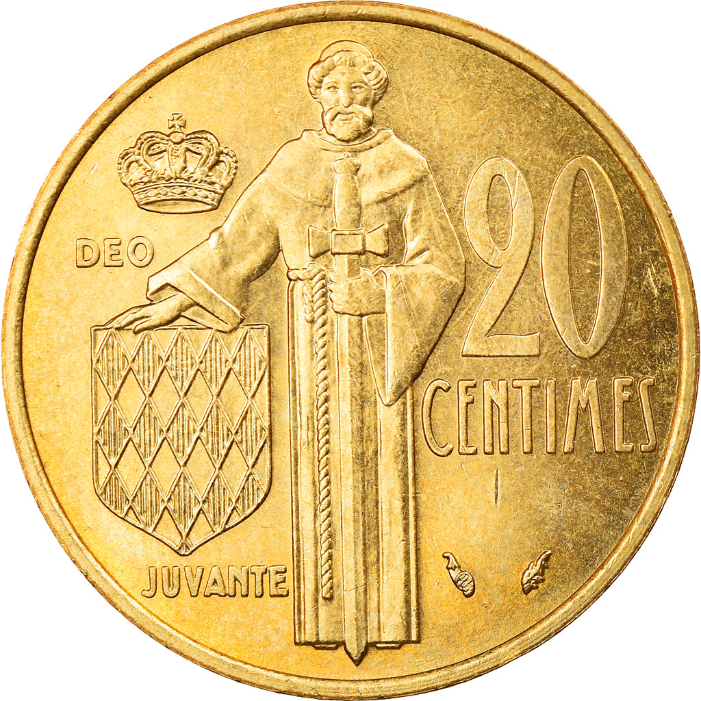 Moeda, Mónaco, Rainier III, 20 Centimes, 1978, AU(55-58), Alumínio-Bronze