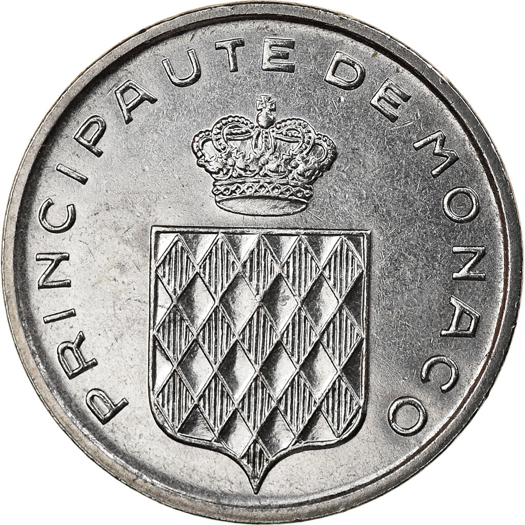 Coin, Monaco, Rainier III, Centime, 1977, MS(63), Stainless Steel, KM:155