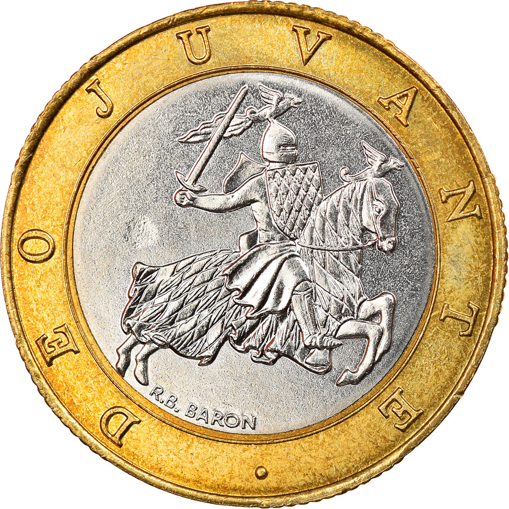 Münze, Monaco, Rainier III, 10 Francs, 1989, VZ, Bi-Metallic, KM:163