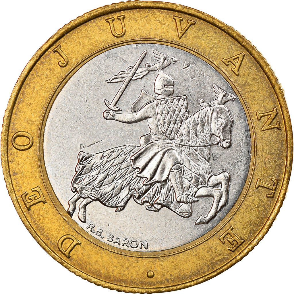 Moneda, Mónaco, Rainier III, 10 Francs, 1991, MBC, Bimetálico, KM:163