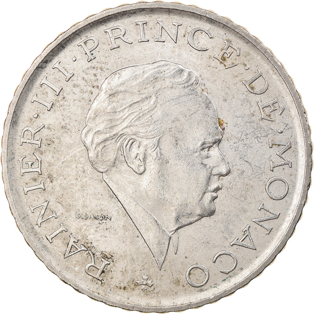 Coin, Monaco, Rainier III, 2 Francs, 1979, EF(40-45), Nickel, KM:157, Gadoury:MC