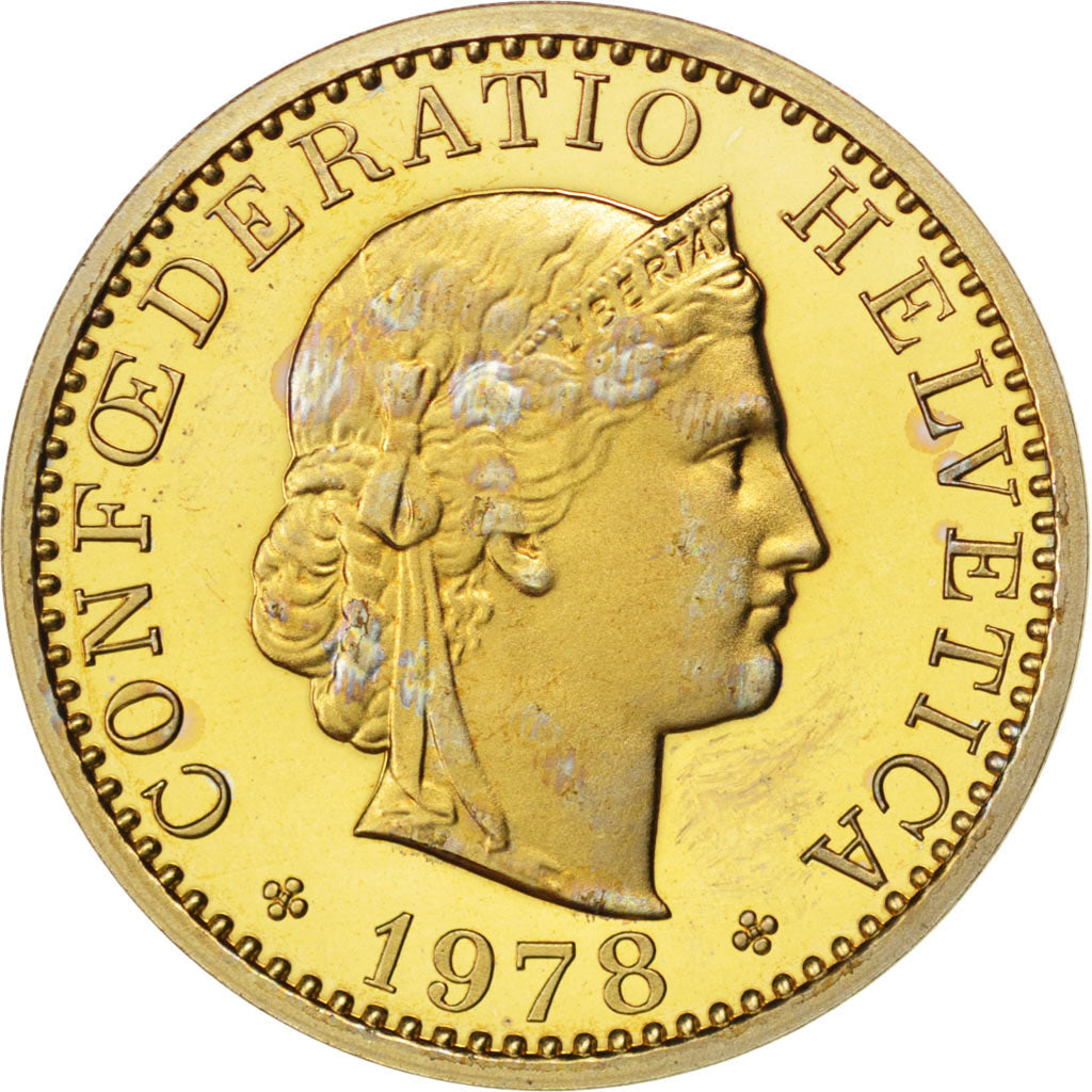 Coin, Switzerland, 20 Rappen, 1978, MS(63), Copper-nickel, KM:29a