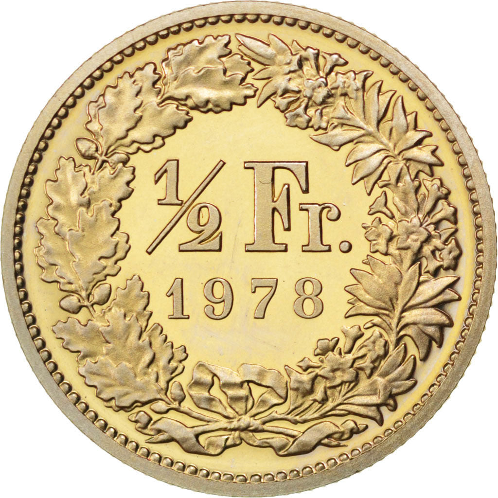Coin, Switzerland, 1/2 Franc, 1978, MS(63), Copper-nickel, KM:23a.1