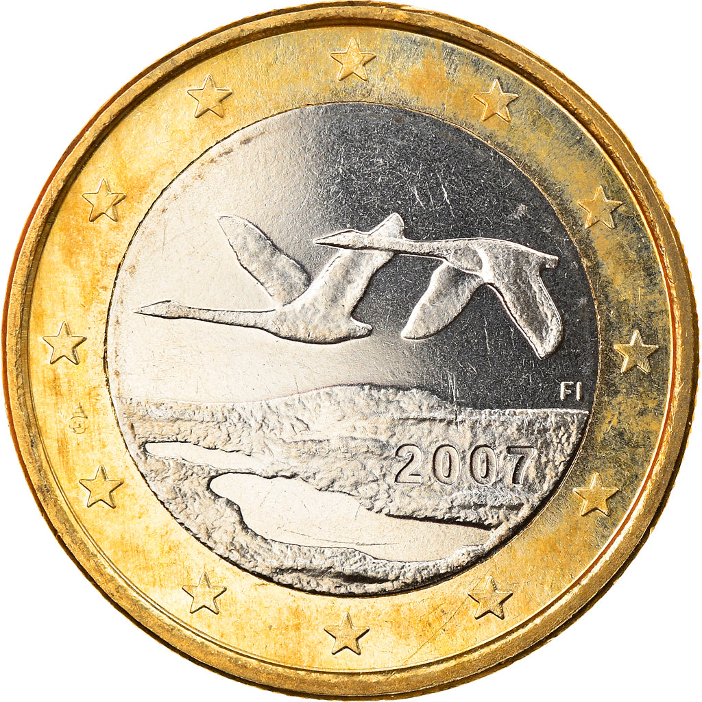 Finnland, Euro, 2007, Vantaa, STGL, Bi-Metallic, KM:129