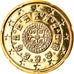 Portugal, 20 Euro Cent, 2008, Lisbonne, FDC, Laiton, KM:764