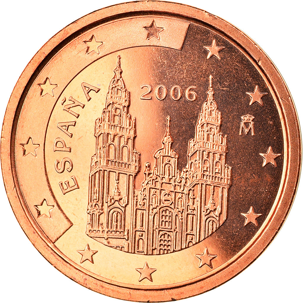 España, 2 Euro Cent, 2006, Madrid, FDC, Cobre chapado en acero, KM:1041