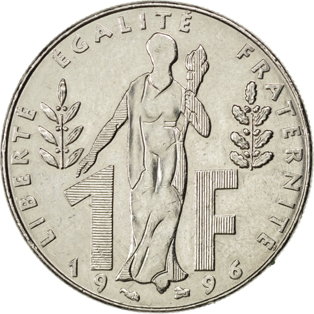 Coin, France, Jacques Rueff, Franc, 1996, AU(55-58), Nickel, KM:1160