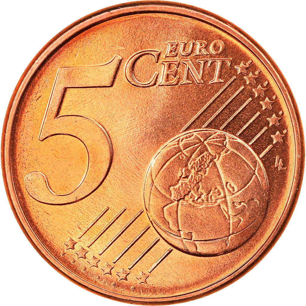 Greece, 5 Euro Cent, 2002, Athens, MS(65-70), Copper Plated Steel, KM:183