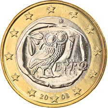 Grecia, Euro, 2008, Athens, FDC, Bimetálico, KM:214