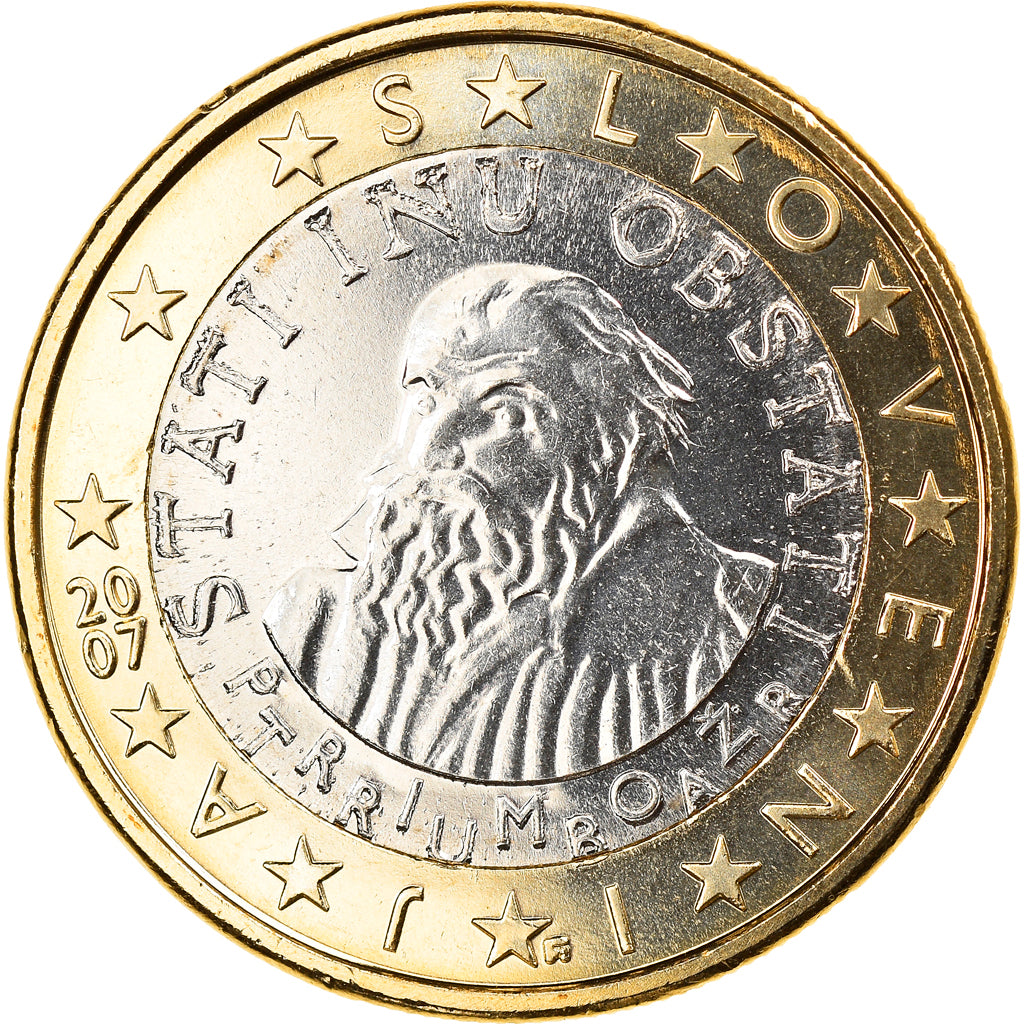 Slovenia, Euro, 2007, MS(65-70), Bi-Metallic, KM:74