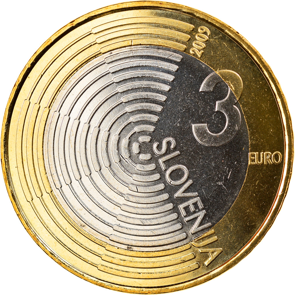 Slovenia, 3 Euro, 2009, Vantaa, FDC, Bi-metallico, KM:85