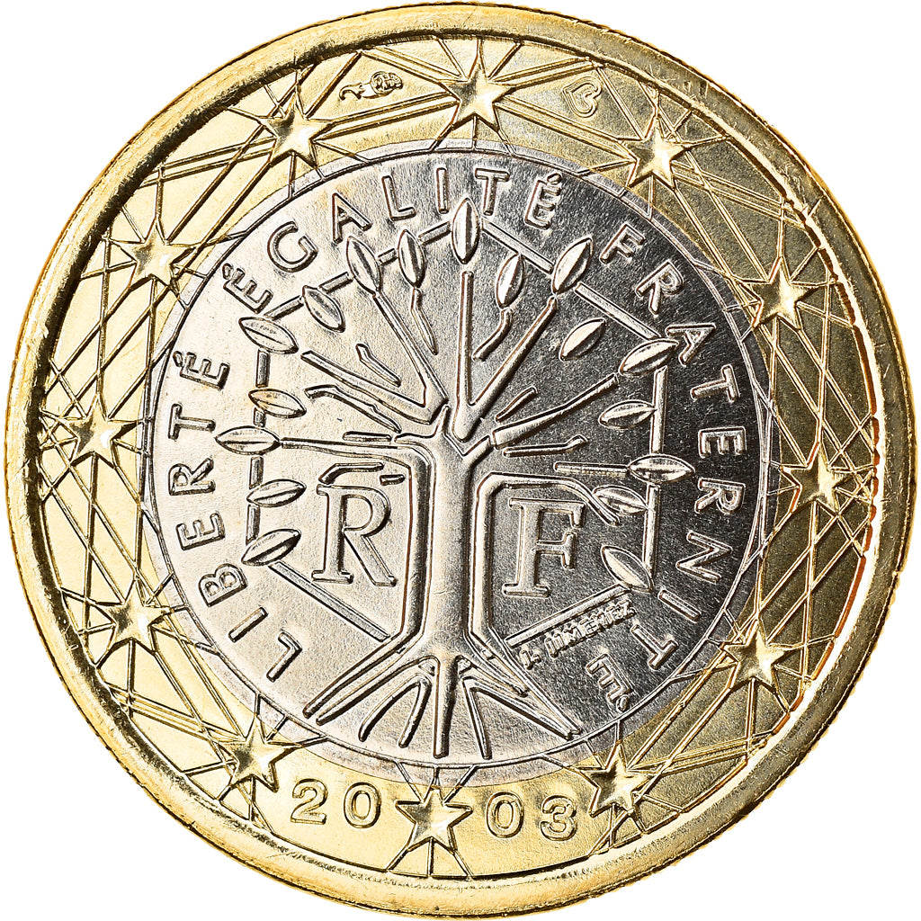 France, Euro, 2003, Paris, MS(65-70), Bi-Metallic, KM:1288